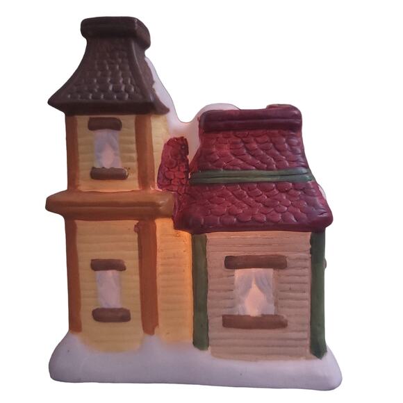 Vtg 1996 Beals Enesco Main Street Village Collection Porcelain Christmas Store - Picture 3 of 9